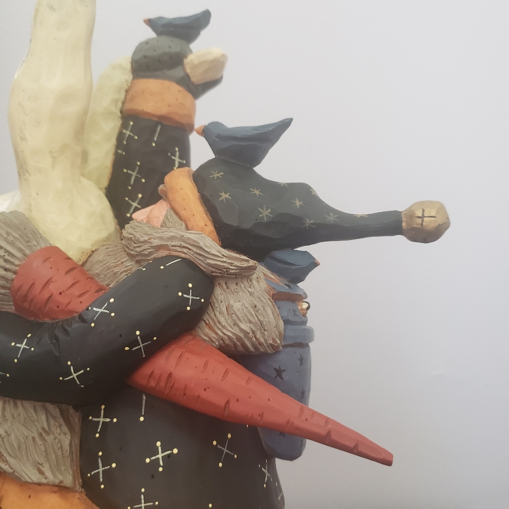 Vintage WILLIRAYE STUDIO Santa Riding Giant Rabbit NIB Williraye Studio - Picture 9 of 13